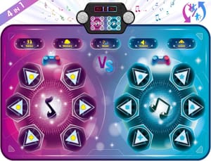 Extra Large Dance Mat with LED Lights for 12 Players