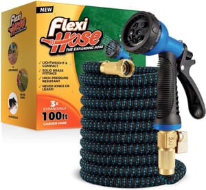 Flexi Hose 100ft Expandable Garden Hose with Nozzle
