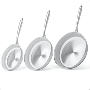 CookNano 3-Piece Pan Set, 20/26/30 Cm, Stainless Steel, Dishwasher Safe