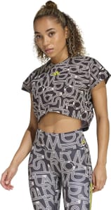Adidas Women's Farm Rio Tank Top, Black/Crystal Linen/Unity Lime, S