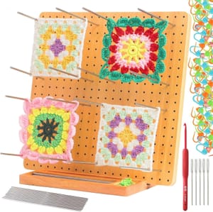 Catekro Bamboo Crochet Blocking Board, 11-Inch, Adjustable Angle