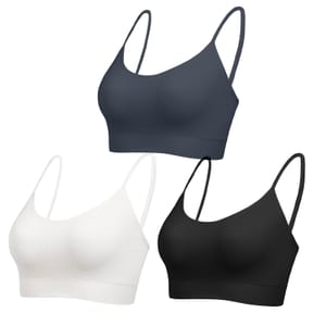 Comfyin Ribbed Bralettes, Seamless Wireless, No Pad, Size S
