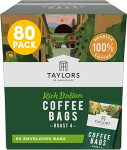 Taylors of Harrogate Rich Italian Coffee Bags Roast 4, 80 - £15.92 S&S