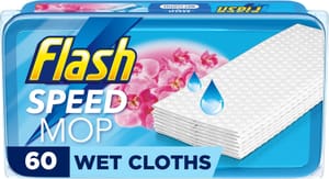 Flash Speedmop Wet Mop Wipes, 60 Wild Orchid Pads