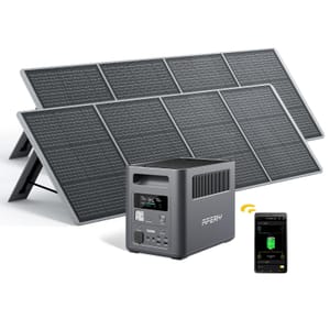 AFERIY 1800W Portable Generator with 2x200W Solar, 1024Wh LiFePO4