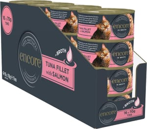 Encore Natural Cat Food Tuna Fillet with Salmon in Broth - £11.52 S&S Voucher