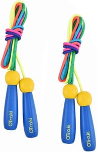 OTraki 2-Pack Jump Rope Kids, 8.2 Ft, Adjustable, Wooden Handles