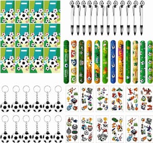 LCOLYDM Football Party Favor Pack: Pens, Keyrings, Bags, Wristbands, Stickers