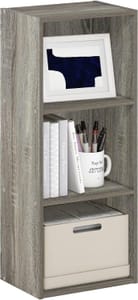 3-Cube Open Shelves Bookcase, French Oak