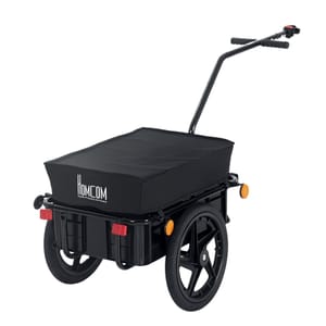 HOMCOM Bicycle Trailer Jogger Stroller with Tow Bar Black