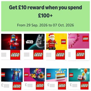 £10 Reward When You Spend £100+ on LEGO eGift Card