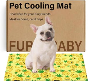 Furrybaby Self-Cooling Dog Mat for Small Dogs, 40x50cm, Yellow