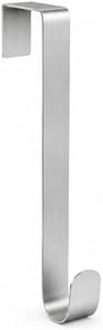 Christmas Wreath Door Hanger, 30cm Silver Metal Over-Door Holder