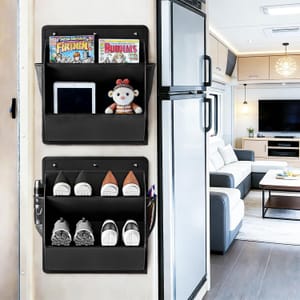 QUMENEY 2-Pack RV Over-the-Door Shoe Organizer with Adhesive Tape