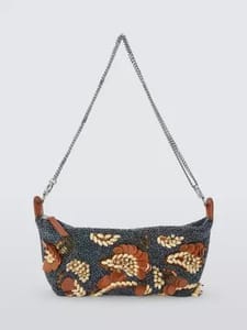 John Lewis Beaded Grab Bag, Blue/Multi
