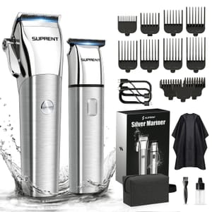 SUPRENT Cordless Mens Hair Clippers, IPX7 Waterproof, Quiet