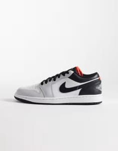 Nike Air Jordan 1 Low Trainers Grey, Black and White