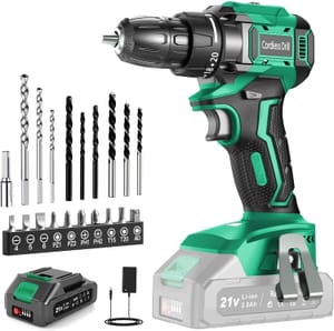 DEAL STACK - Betenst 21V Cordless Brushless Drill Set, 20+1 Torque, LED