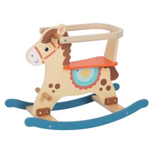 Tooky Toy Wooden Rocking Horse Blue