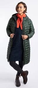 Ryssa Lightweight Padded Midline Hooded Jacket Cypress Green