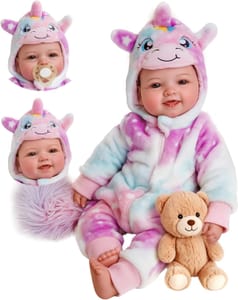 Babeside 17-Inch Realistic Baby Doll Mia, Soft Cloth Body