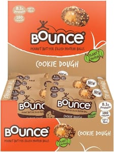 Bounce Cookie Dough Vegan Protein Balls, Peanut-Butter-Filled 12-Pack
