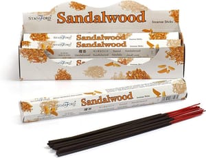 Stamford Sandalwood Incense Sticks, 6 Packs of 20