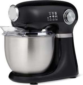 Amazon Basics Stand Mixer, 5L Bowl, 12 Speeds, 1000W, Black