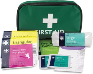 Reliance Medical 1-Person First Aid Kit in Compact Green Pouch