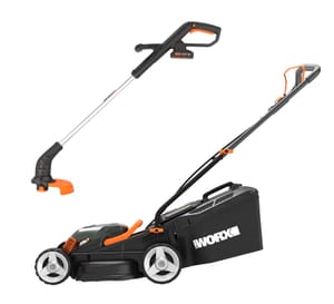40V 34cm Lawn Mower and 20V 25cm Trimmer Kit, 230m2