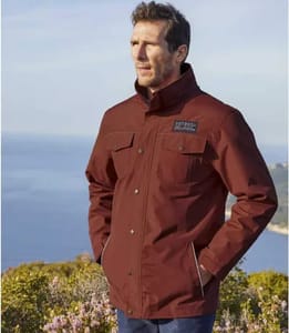 Men's Terracotta Water-Repellent Multipocket Parka