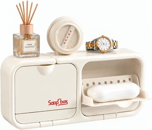 Double-Layer Wall-Mounted Soap Dish with Drainage
