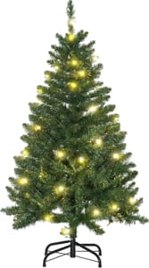 HOMCOM 4ft Christmas Tree, Warm White LED's with 8 Sequences