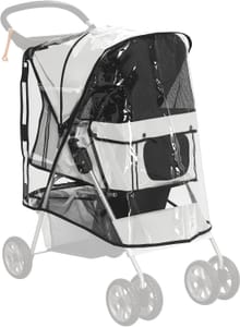 PawHut Dog Stroller Rain Cover with Rear Entry