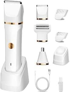 FUNHEE Women's 3-in-1 Rechargeable Waterproof Lady Shaver