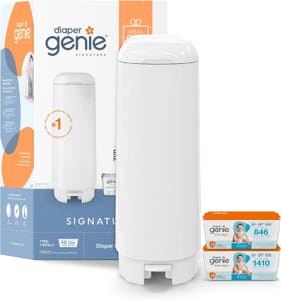 Diaper Genie Signature Gift Set with 48-Bag Easy Roll Refill