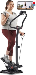 Sunny Health & Fitness Smart Stepper with Handlebar & Holder