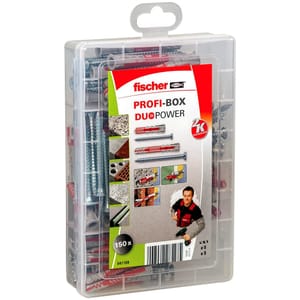 Fischer DUOPOWER PROFIbox with Screws, 150 Pcs