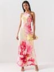 Forever New Nova Arrow Neck Maxi Dress - Pink