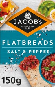 Jacob's Flatbread Salt & Pepper Crackers 150g - £1.28 S&S