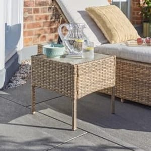 Malta Rattan Effect Garden Side Table