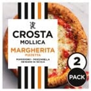 Crosta Mollica 2 Frozen Margherita Sourdough Pizzas 436g