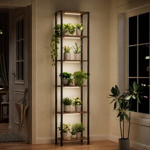 Bstrip 6-Tier Indoor Plant Stand with Grow Light, 180cm