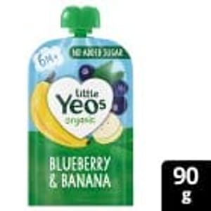 Yeo Valley Organic Little Yeos Blueberry & Banana Kids Yogurt Pouch 90g