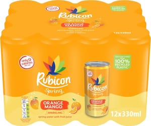 Rubicon Spring Orange Mango Sparkling Flavoured Water 12 Pack - £6.30 S&S