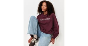 Dark Burgundy Cotton Rich Los Angeles Sweatshirt