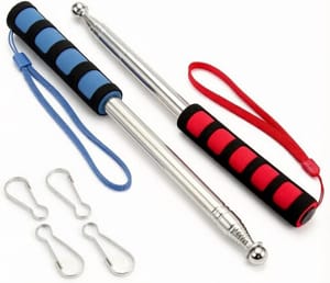 Satiskid 2 Pcs Telescopic Flagpoles 4.6ft Stainless Steel