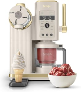 Ninja CREAMi Scoop and Swirl Ice Cream Machine, Stone Gold