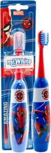 Marvel Spider-Man Kids Battery-Powered Electric Toothbrush with Soft Bristles