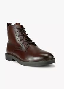 KG Kurt Geiger Shiny Brown Lace up Boots